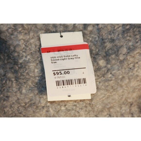 UGG Solid Lofty Snood light grey scarf - New - Picture 4 of 6